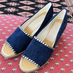 Jack Rogers navy suede 9.5 espadrilles NEW